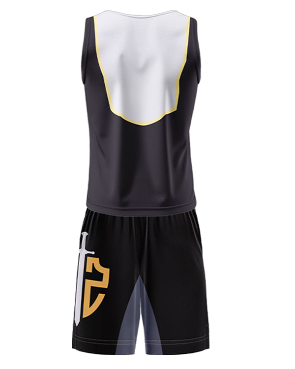 SASIB Basic GYM Vest - Black Yellow + SASIB OG TRAINING Shorts - Black