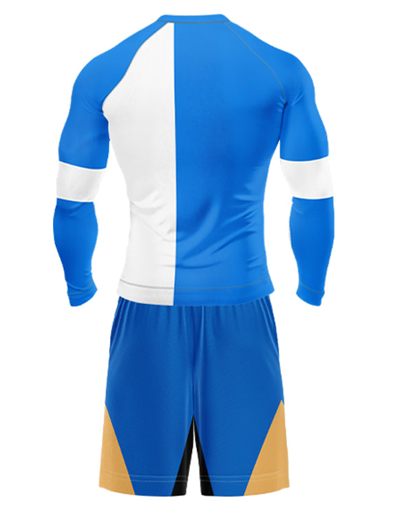 SASIB OG Full Sleeve Rashguard - Blue + SASIB OG MMA Shorts - Blue