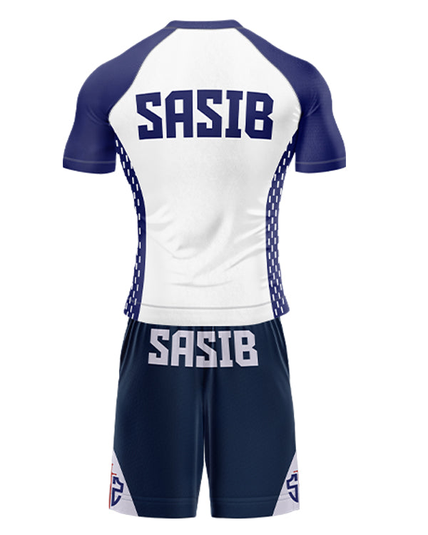 SASIB OG Rashguard - Navy + SASIB Solid MMA Shorts - Blue