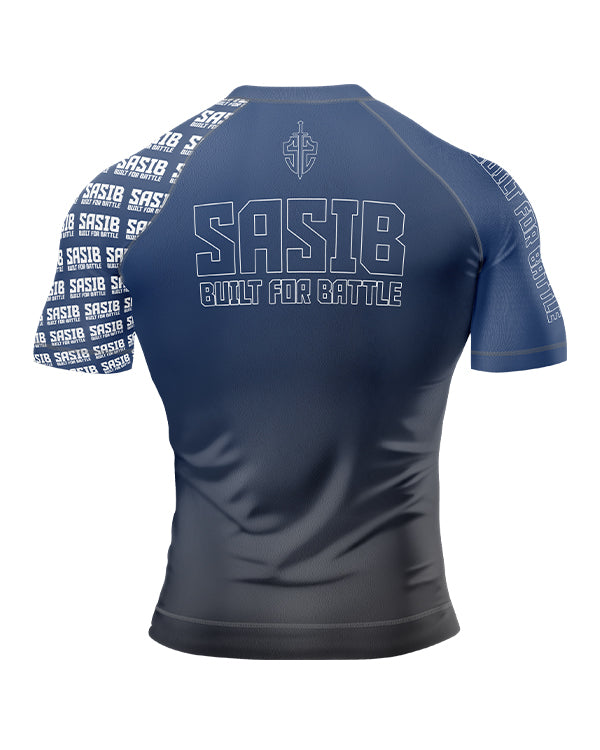 Sasib BattleForge Rashguard Compression - - Half Sleeves Blue