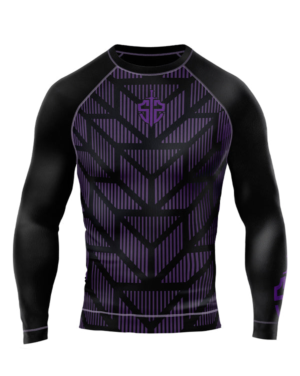 SASIB Indigo Shield Rashguard Compression Full Sleeves Purple