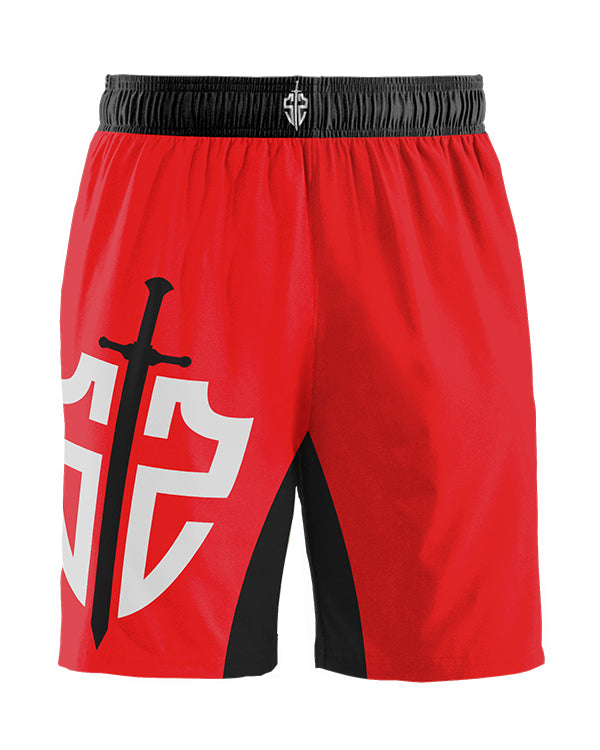 SASIB Solid MMA Shorts Red