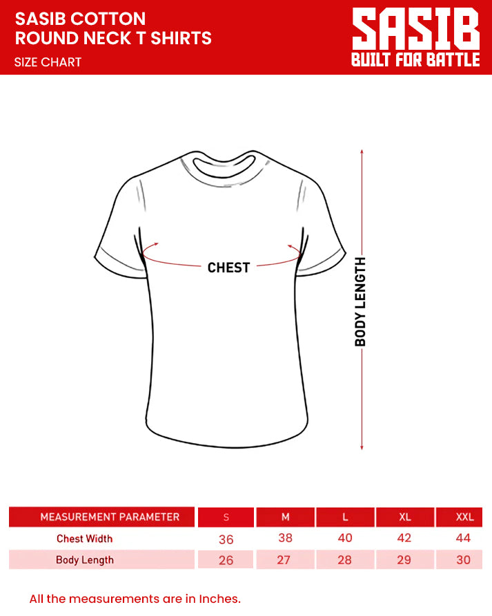 SASIB White Titan Round Neck Cotton T-Shirts