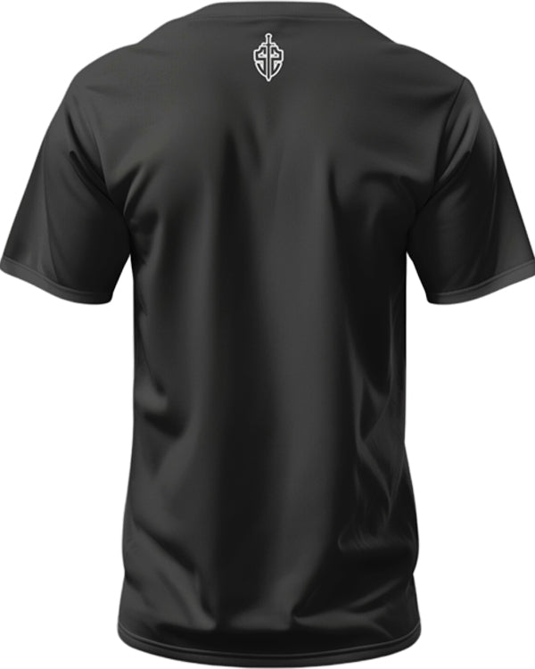 SASIB Tactical Black Round Neck Cotton T-Shirts