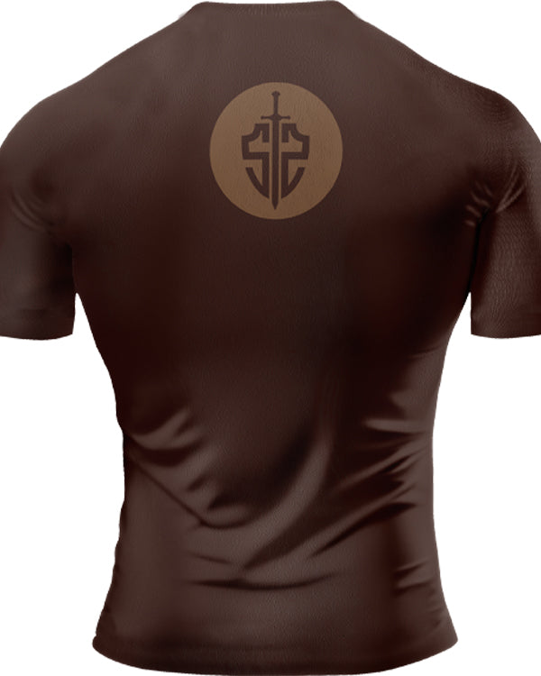 SASIB Dominator Rashguard Compression Half Sleeves Brown