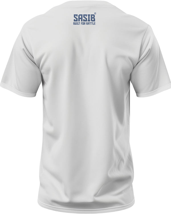 SASIB White Titan Round Neck Cotton T-Shirts