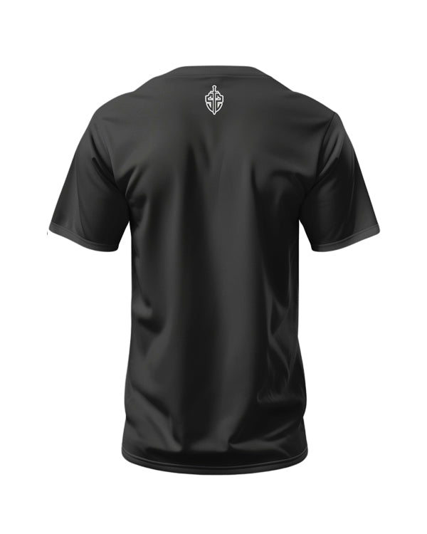 SASIB Tactical Black Round Neck Cotton T-Shirts