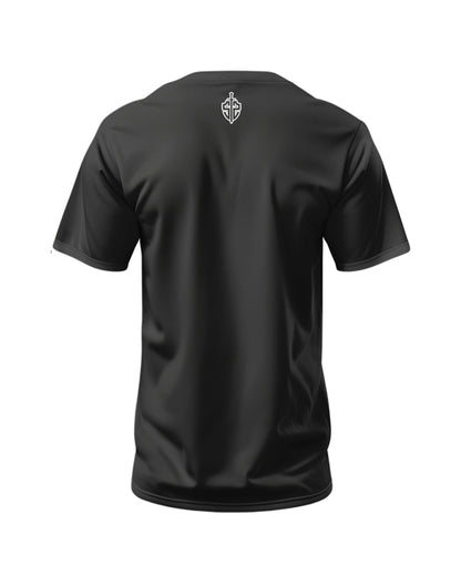 SASIB Tactical Black Round Neck Cotton T-Shirts