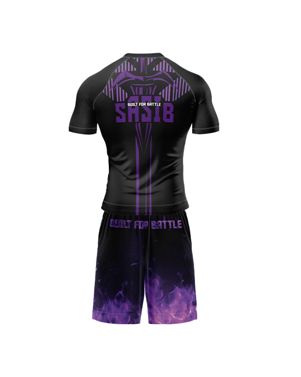 SASIB Indigo Shield Rashguard Compression Half Sleeves Purple SASI
