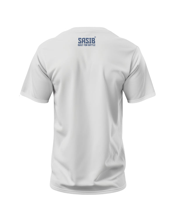 SASIB White Titan Round Neck Cotton T-Shirts
