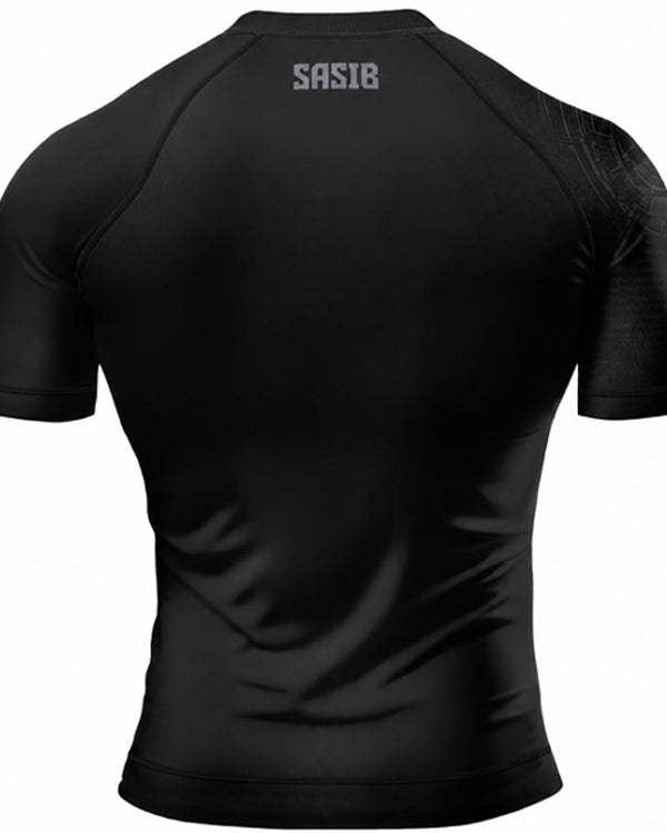 SASIB Stealth Rashguard Compression - Half Sleeves Black