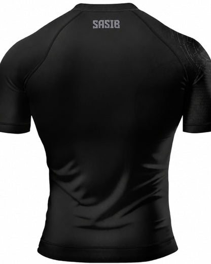 SASIB Stealth Rashguard Compression - Half Sleeves Black