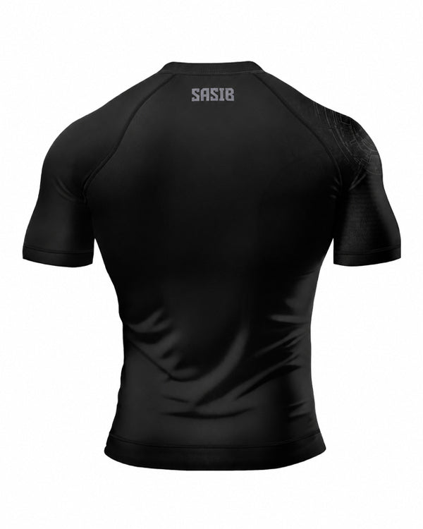 SASIB Stealth Rashguard Compression - Half Sleeves Black