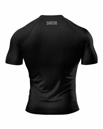 SASIB Stealth Rashguard Compression - Half Sleeves Black