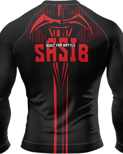 SASIB Crimson Shield Rashguard Compression - Full Sleeves Red