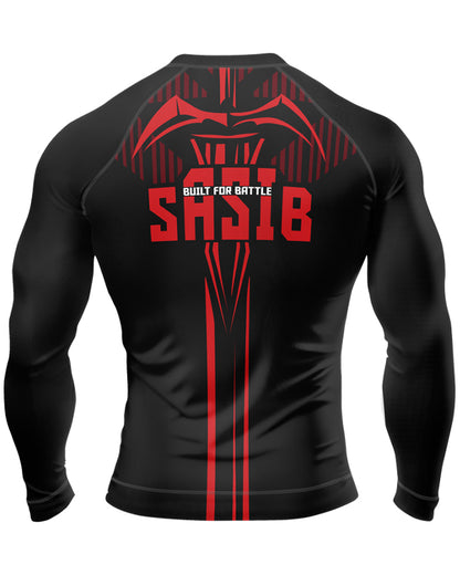 SASIB Crimson Shield Rashguard Compression - Full Sleeves Red