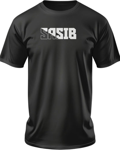 SASIB Tactical Black Round Neck Cotton T-Shirts