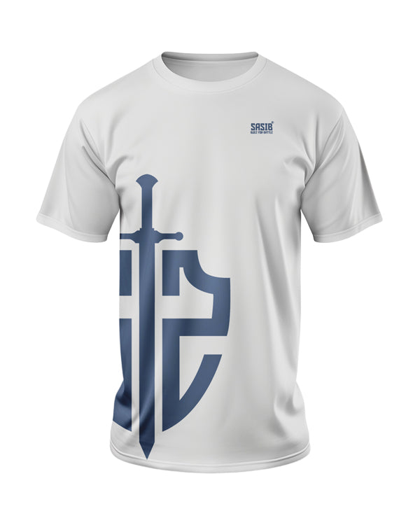 SASIB White Titan Round Neck Cotton T-Shirts
