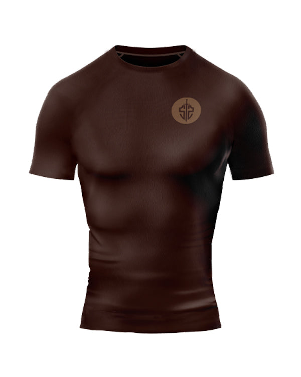 SASIB Dominator Rashguard Compression Half Sleeves Brown