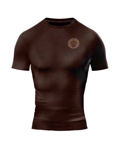 SASIB Dominator Rashguard Compression Half Sleeves Brown