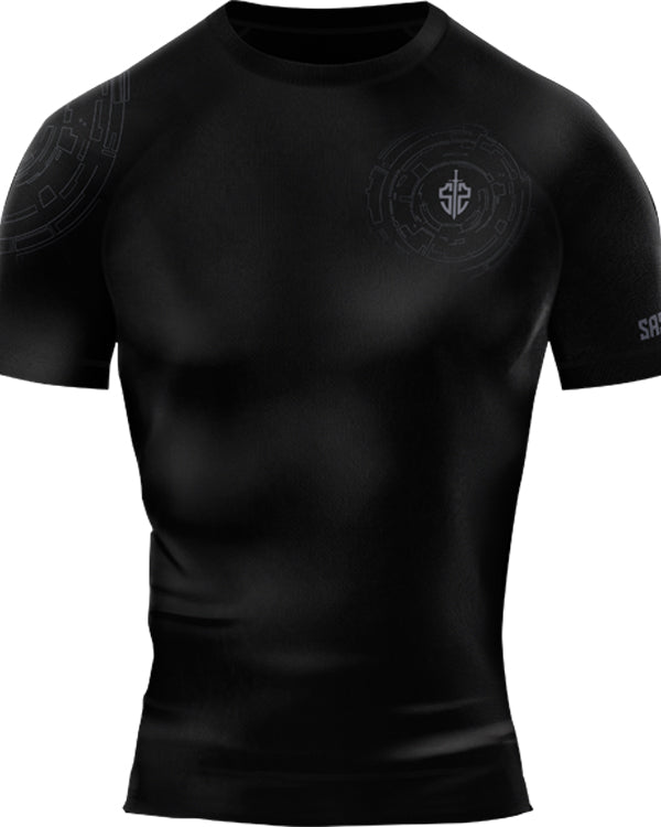 SASIB Stealth Rashguard Compression - Half Sleeves Black