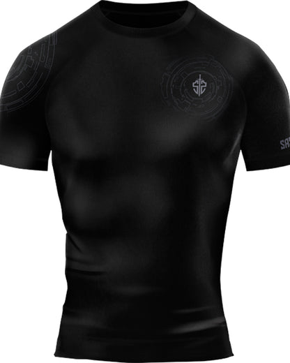 SASIB Stealth Rashguard Compression - Half Sleeves Black