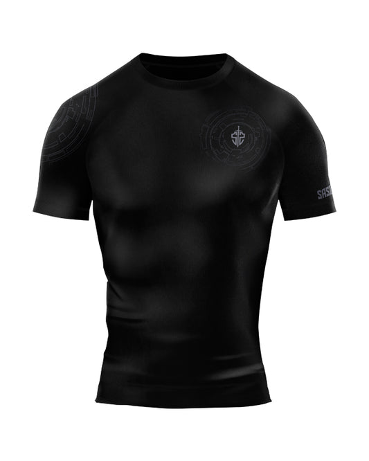 SASIB Stealth Rashguard Compression - Half Sleeves Black