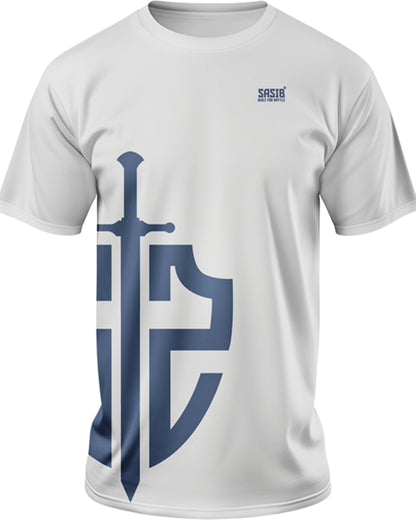 SASIB White Titan Round Neck Cotton T-Shirts
