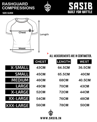 Sasib Onyx Gladiator Rashguard Compression - Half Sleeves Grey